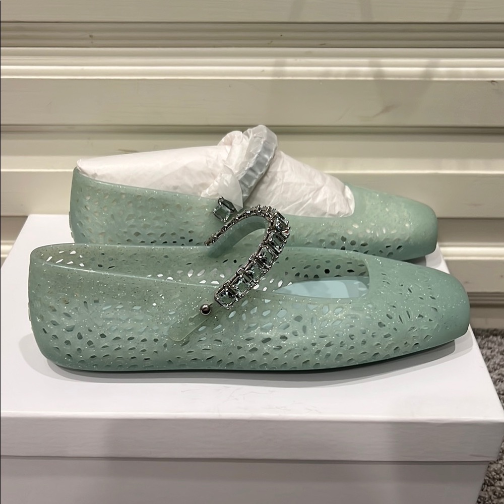 Jimmy Choo The Jelly ballerina flats light green size 38